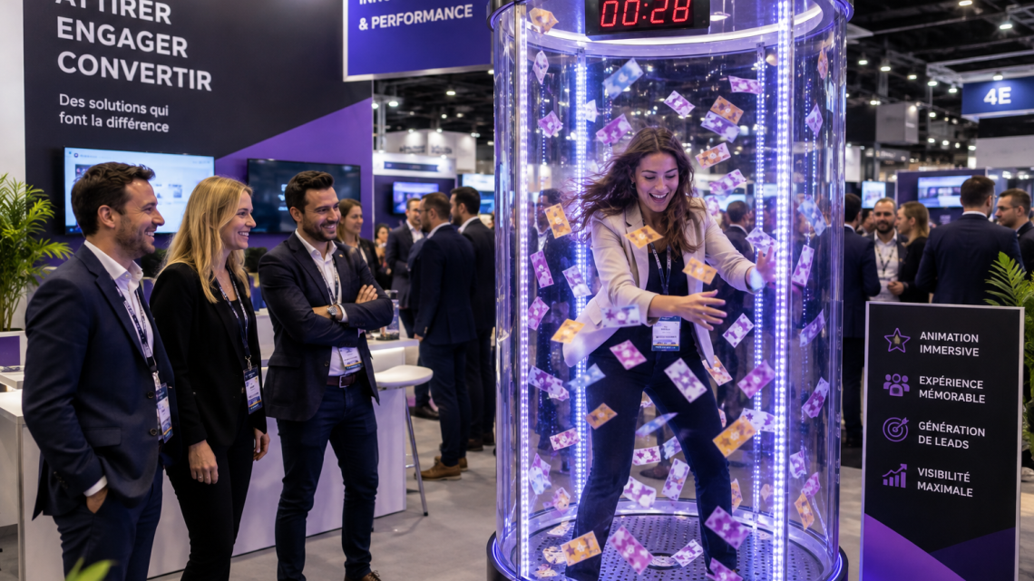 Salon professionnel : comment une cabine à billets transforme l’animation d’un stand en générateur de leads